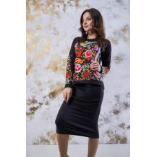 Embroidered Costume "Fairy World" Black